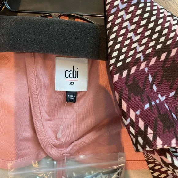 CAbi Burgundy and White Plaid Trench Coat - Picture 7 of 14